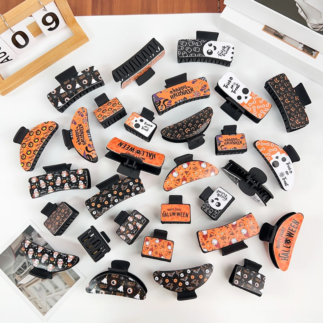 Beau - Novelty Halloween Pumpkin Ghost Claw Clip