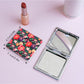 Mirroray - Lily Print PU Cover Folding Makeup Mirror