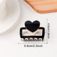 Beau - Color Blocking Heart Hair Claw Clip