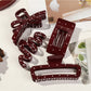 Beau - Stylish Wine Red Hair Claw Clips