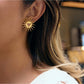 Earedge - Openwork Sunflower Stud Earrings