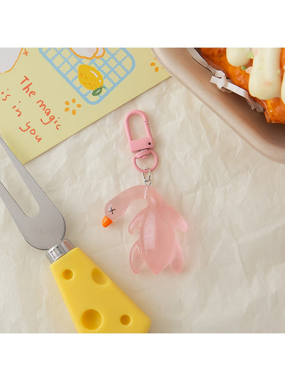 Keypus - Cute Solid Color Roast Duck Shaped Keychain
