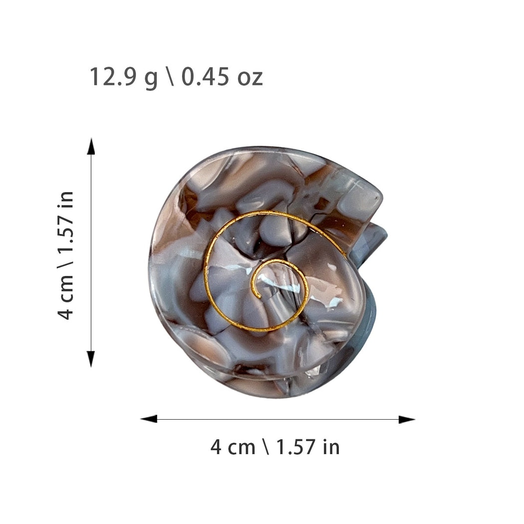 Beau - Geometric Swirl Conch Claw Clip