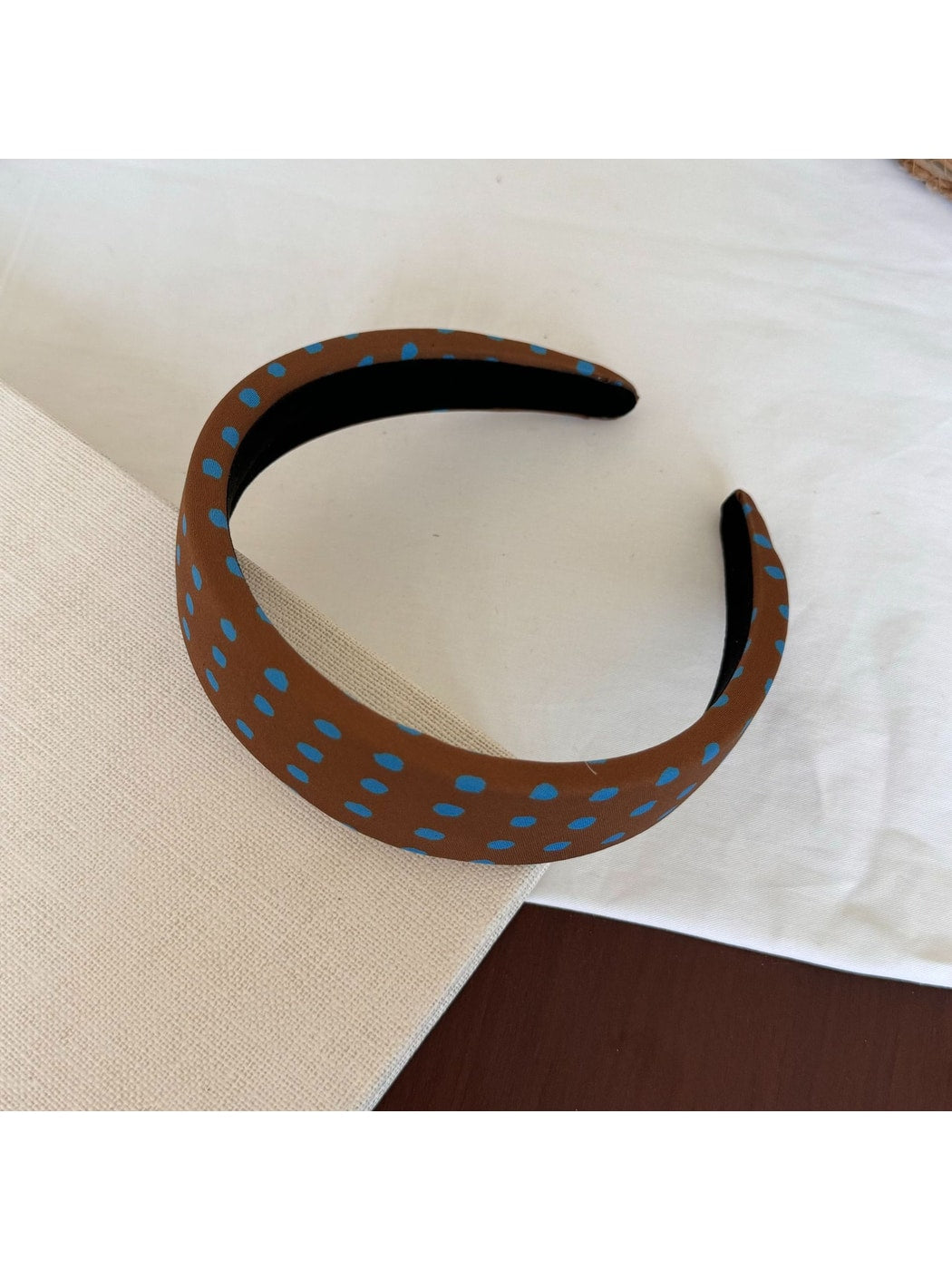 Gifty - Wide Polka Dot Fabric Covered Women's Headband