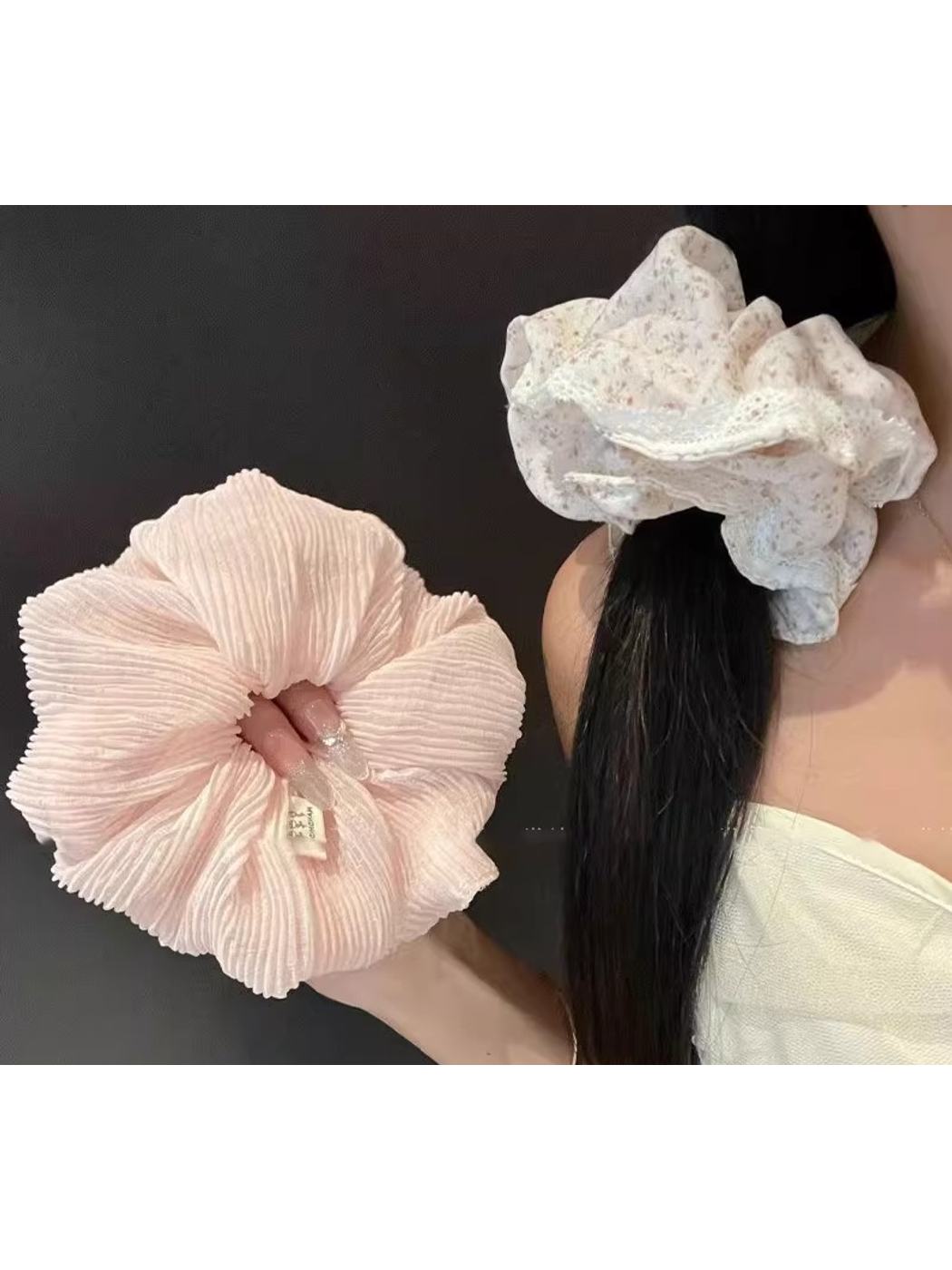 Gifty - Oversized Pleated High Stretch Scrunchie