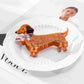 Beau cartoon puppy hair claw clip displayed on a white background