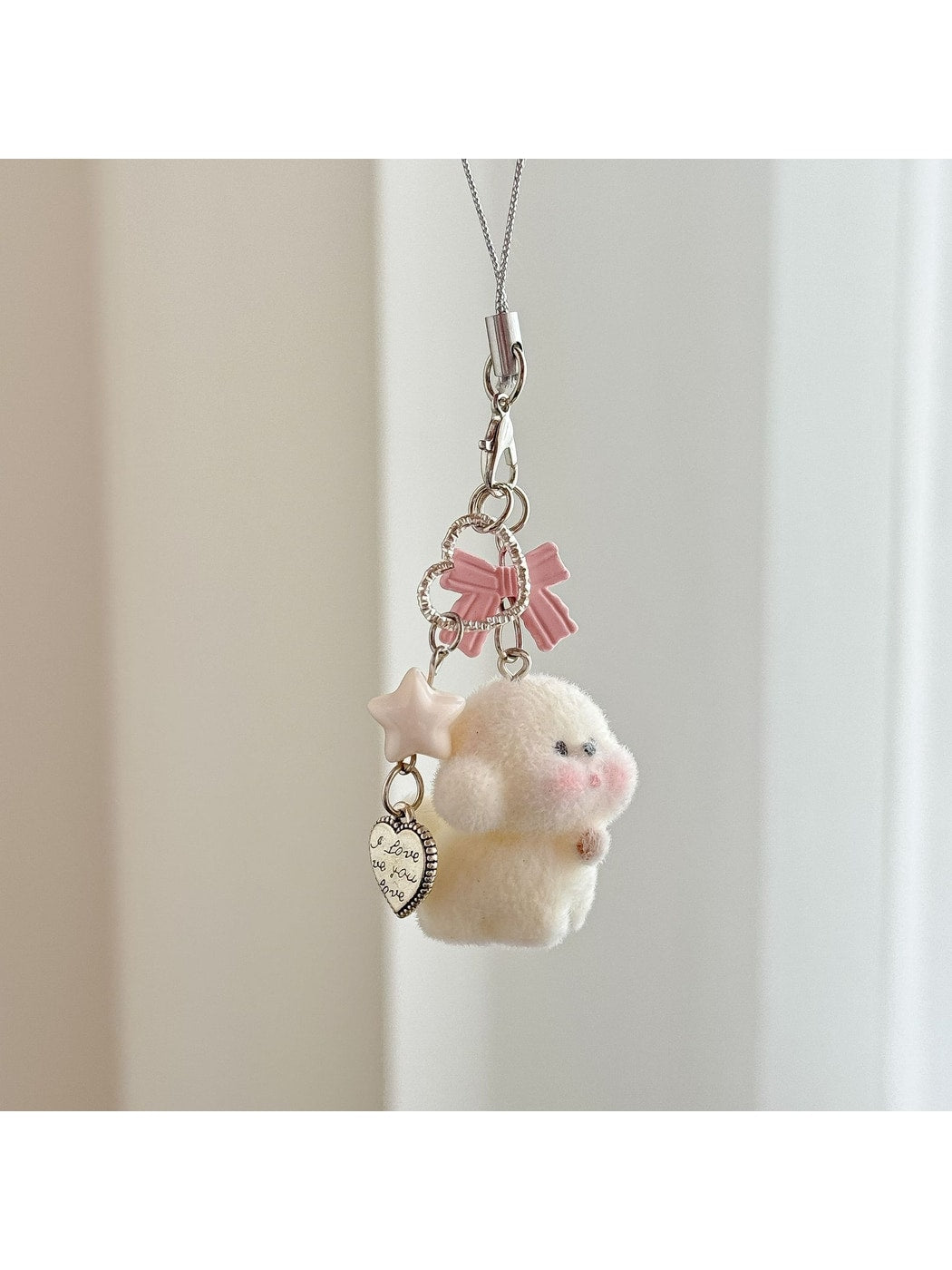 Keypus - Cartoon Dog Pendant Bow Key Ring Keychain