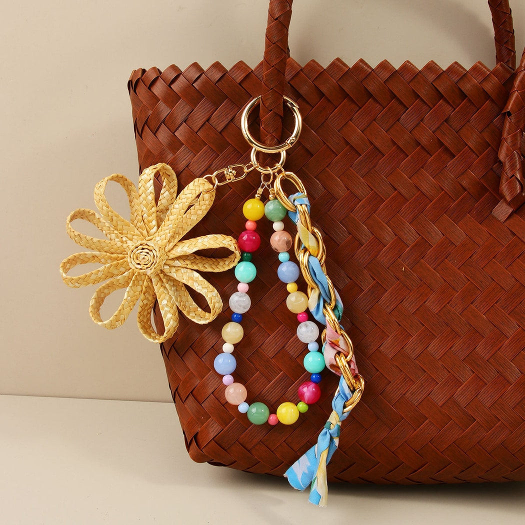 Keypus - Boho Floral Bag Charm Keychain