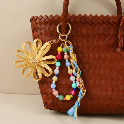 Keypus - Boho Floral Bag Charm Keychain