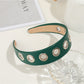 Gifty - Fashion PU Alloy Circle Accent Headband