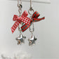 Keypus - Five Point Star Bow Flocked Holiday Keychain