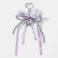 Keypus - Sweet Beaded Ribbon Bow Heart Keychain