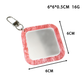 Keypus - Acrylic Square Mirror Bag Charm Keychain