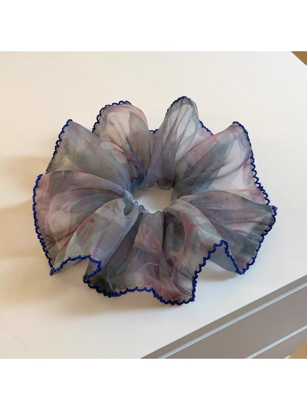 Gifty - Vintage Floral Polyester Ponytail Scrunchie