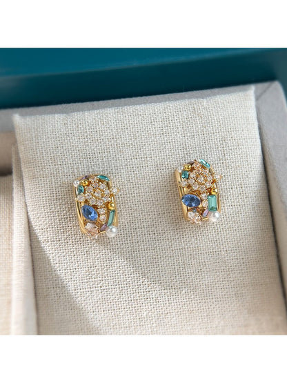 Earedge - Multicolor Small Geometric Stud