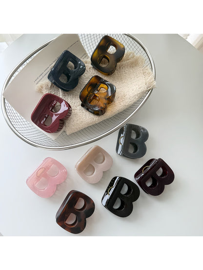Beau - Minimalist B Shaped Hair Claw Clip