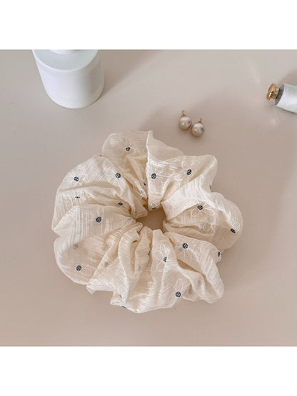Gifty - Floral Print Polyester High Elastic Scrunchie