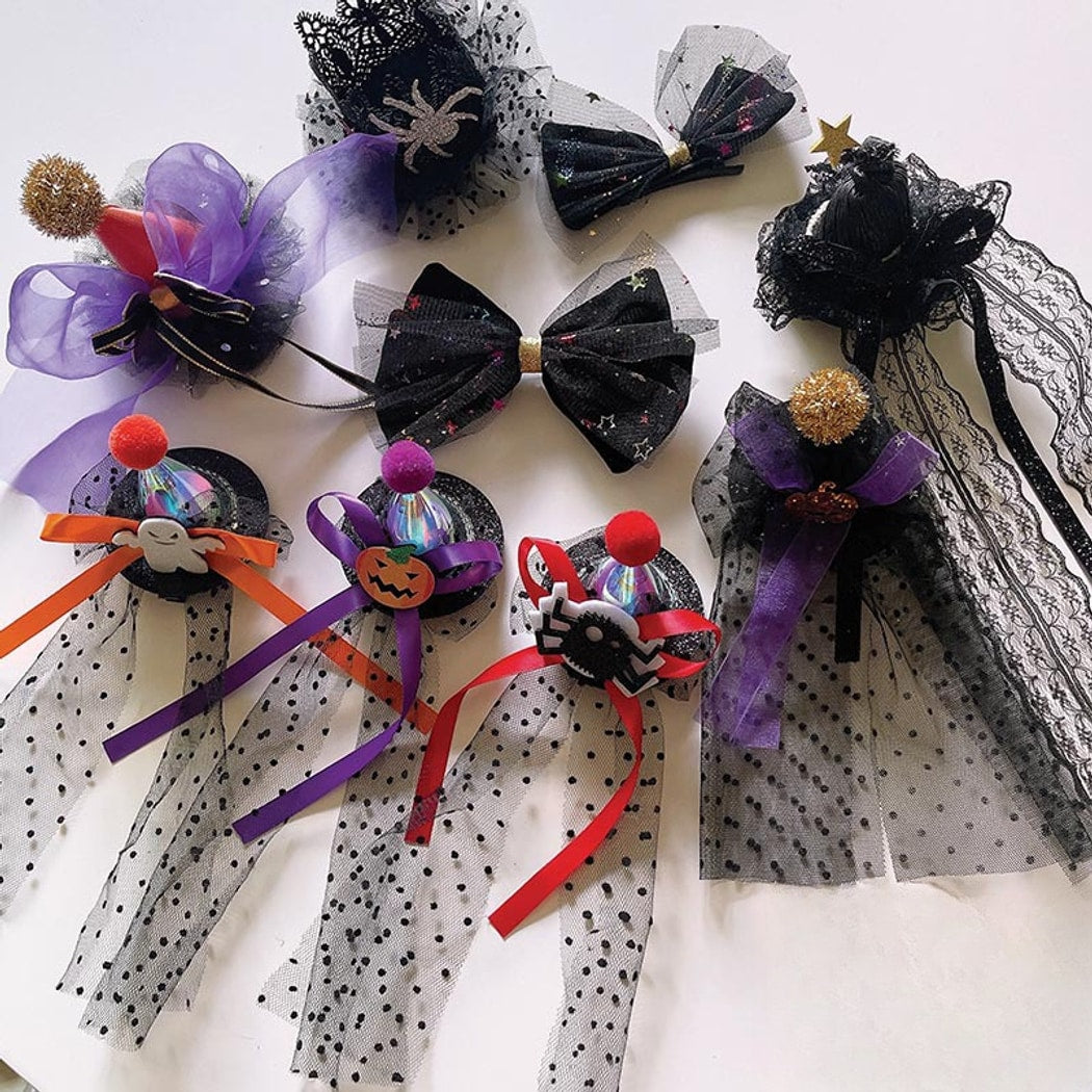 Gifty - Dark Style Halloween Bat Bow Hat Hair Clip