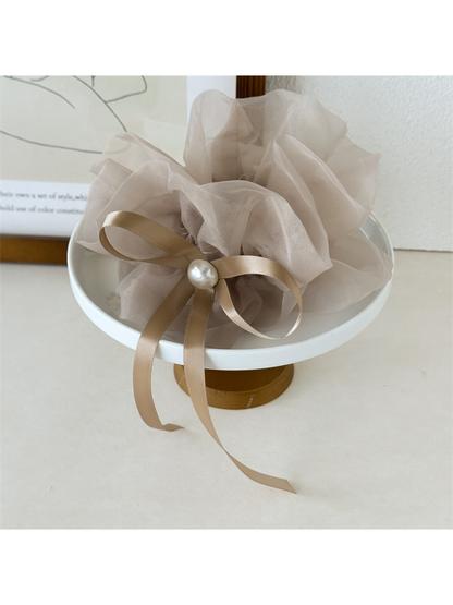 Gifty - Sheer Bow Ribbon Hair Scrunchie