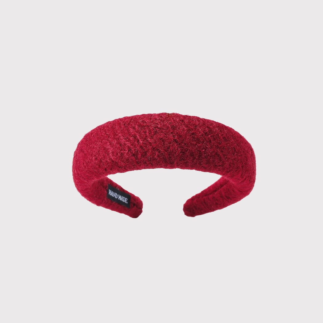 Beau - Vintage Red Wave Texture Bow Claw Clip