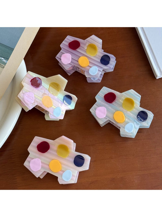 Beau - Creative Irregular Acetate Hair Claw Clip with Dots