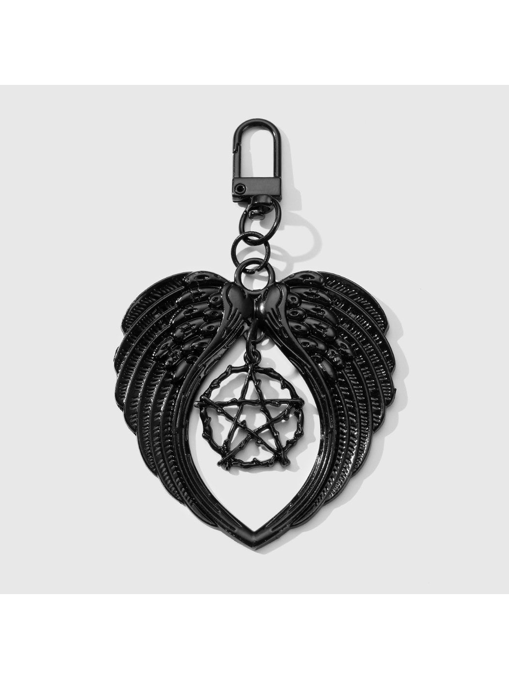 Keypus - Y2K Gothic Angel Wings Star Detail Keychain