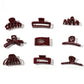 Beau - Stylish Wine Red Hair Claw Clips