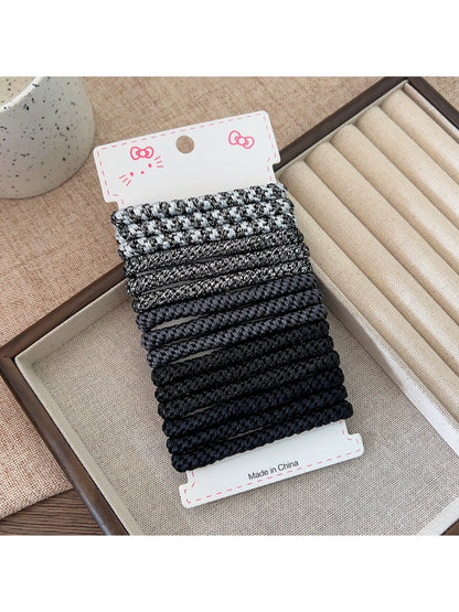 Gifty - Minimalist Braided Hair Ties Set Thick Scrunchies