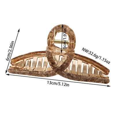 Beau - Geometric Acetate Hollow Wave Claw Hair Clip