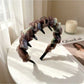 Gifty - Crinkled Trim Plastic Tooth Fabric Headband