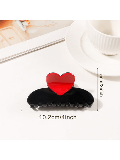 Beau - Valentine's Day Half Moon Hair Claw Clip