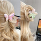 Beau - Gradient Plastic Flower Design Claw Clip