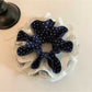 Gifty - Navy Heart Lace Scrunchie Hair Tie
