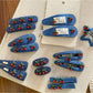 Beau - Blue Cherry Geometric Hair Clip