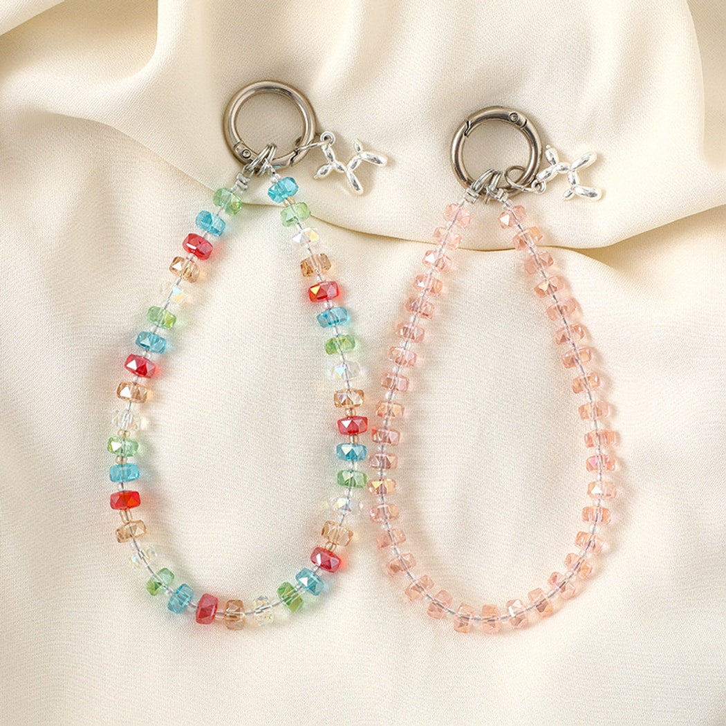 Keypus - Cute Balloon Dog Charm Beaded Chain Keychain