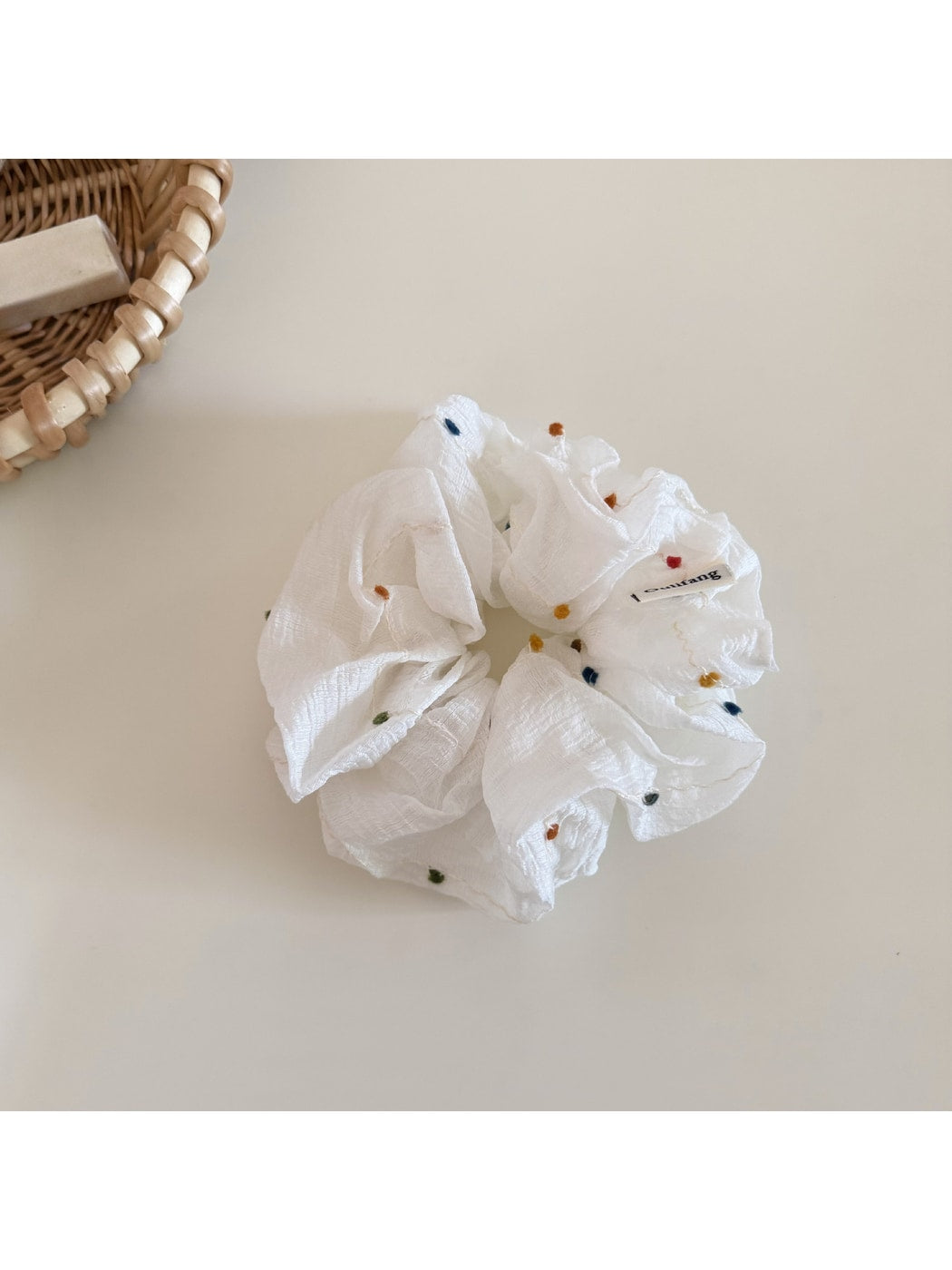 Gifty - Decorative Polka Dot Loose Bun Scrunchie