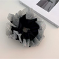 Gifty - Polka Dot Mesh Ruffle Trim Hair Scrunchie