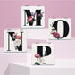 Mirroray - Floral and Letter Print Makeup Mirror