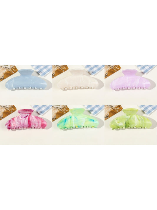 Beau - Marble Pattern Hair Claw Clip