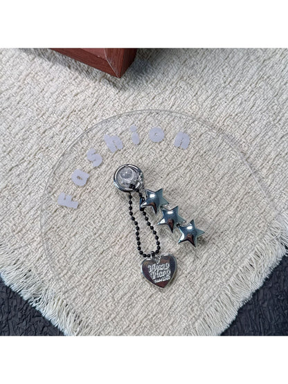 Keypus - Alloy Triple Heart Dangle Keychain