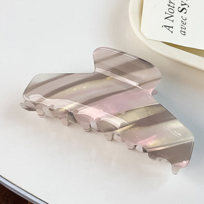 Beau - Patterned PVC Marbled Finish Claw Hair Clip