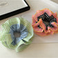 Gifty - Color Blocking Checkered Scrunchie