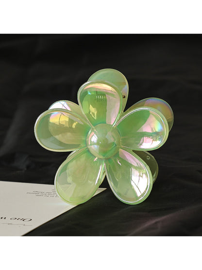 Beau - Iridescent Petal Plastic Flower Claw Clip