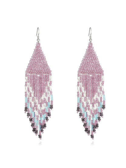 Earedge - Seed Bead Fringe Earrings