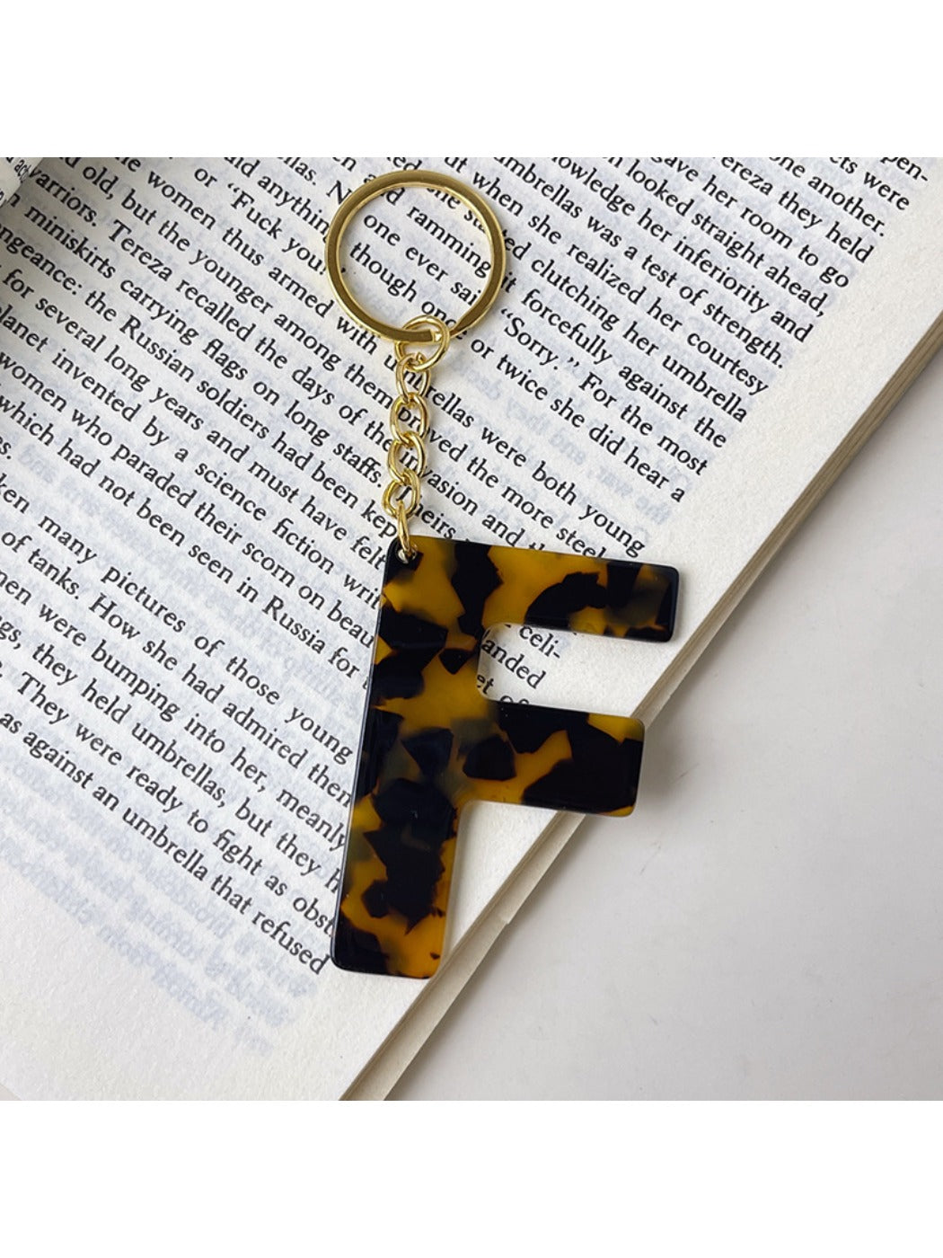 Keypus - Leopard Print Letter Keychain