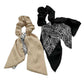 Gifty - Floral Bow Hair Scarf Ribbon Tie Elegant