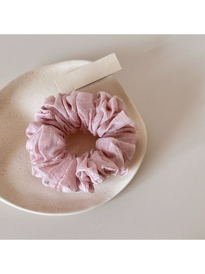 Gifty - Textured Rhinestone Polyester Ponytail Scrunchie