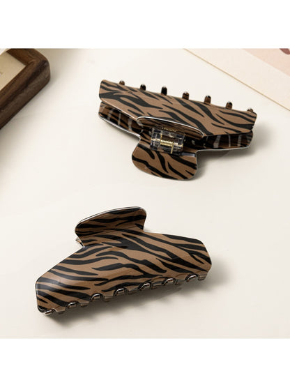 Beau - Vintage Zebra Print Hair Claw Clip