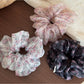 Gifty - Floral Print Gathered Sheer Hair Scrunchie