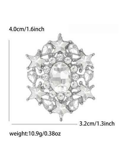 Brovia - Creative Alloy Glass Inlay Pin Brooch
